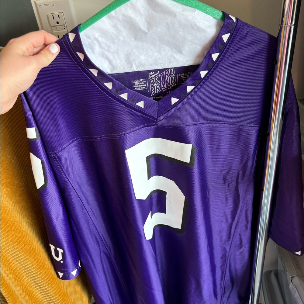 Purple Retro Brand TCU Jersey
